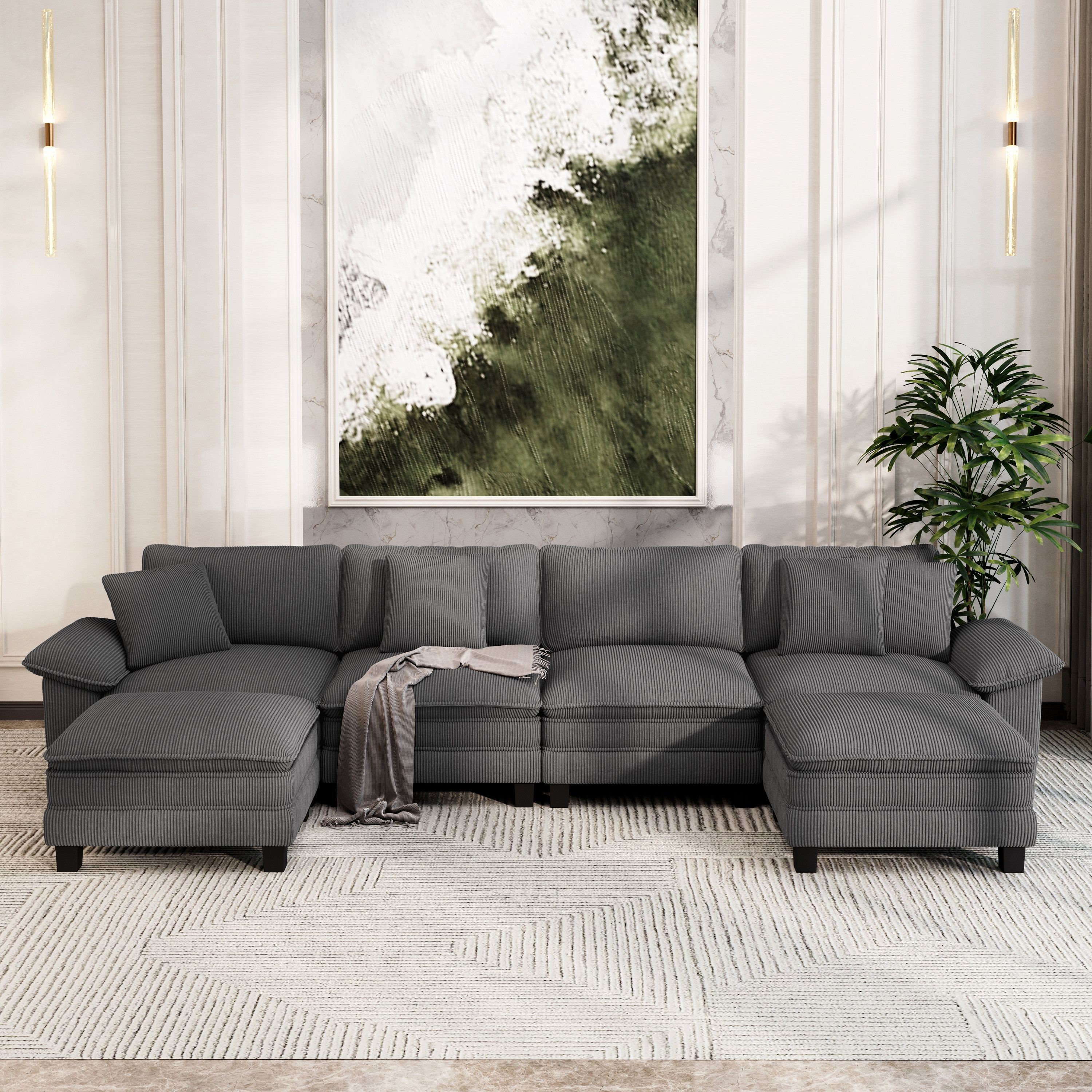 Latitude Run® 158" Modular Sectional Sofa, Oversized U Shaped Couches
